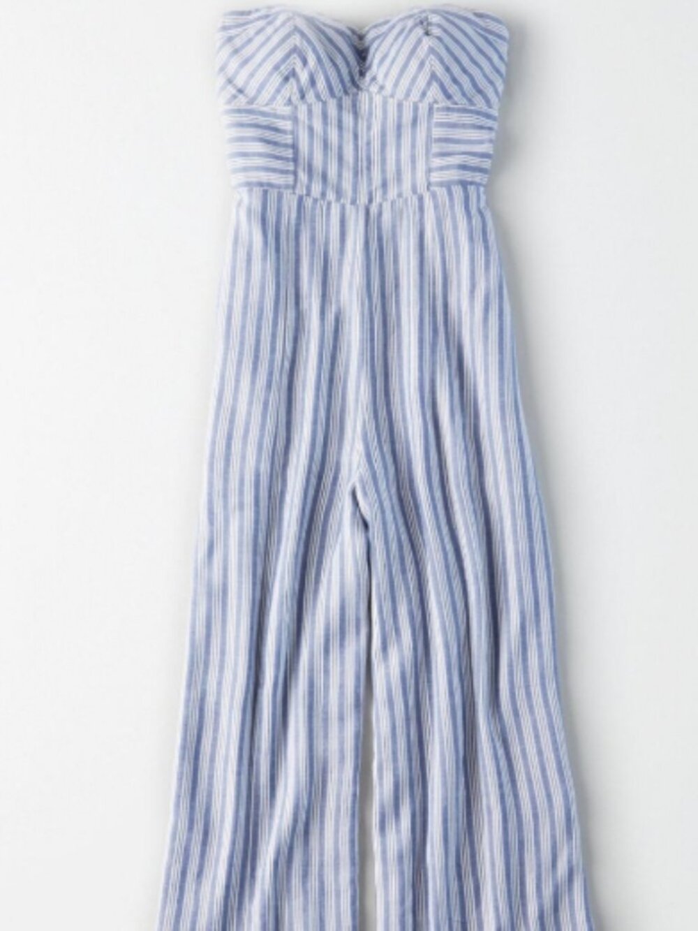 American Eagle Blue & White Striped Strapless Jumper Size 2 Summer Coastal Boho